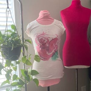 American Eagle Outfitters pink flower tee shirt Small